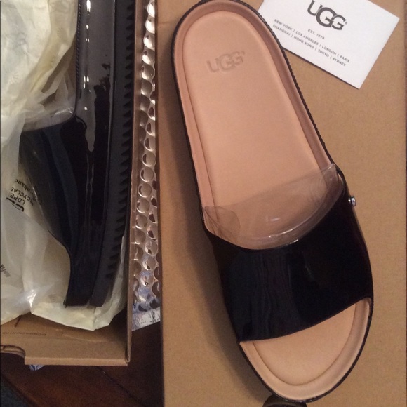 UGG Jane Patent Platform Slide Sandal NIB 6.5& 7.5 - Picture 5 of 8